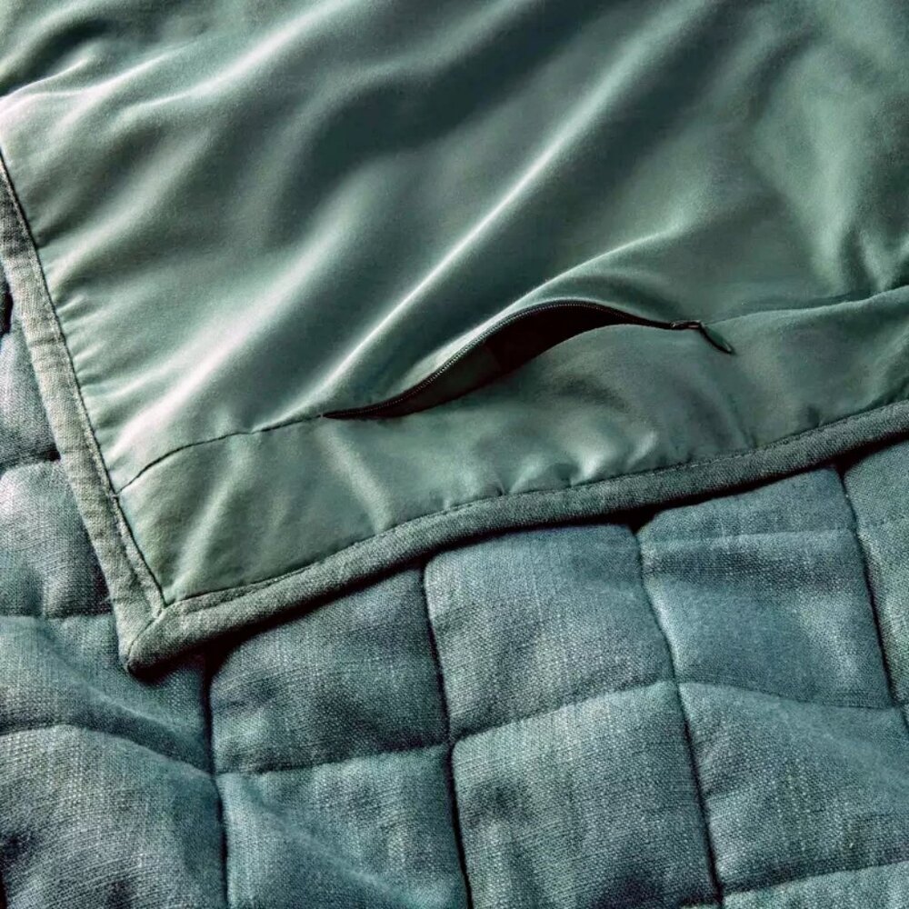 CASALUNA Linen Blend Quilt Sham - Picture 2 of 4